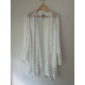 In Bloom by Jonquil White Lace Robe | Bridal Honeymoon Layer